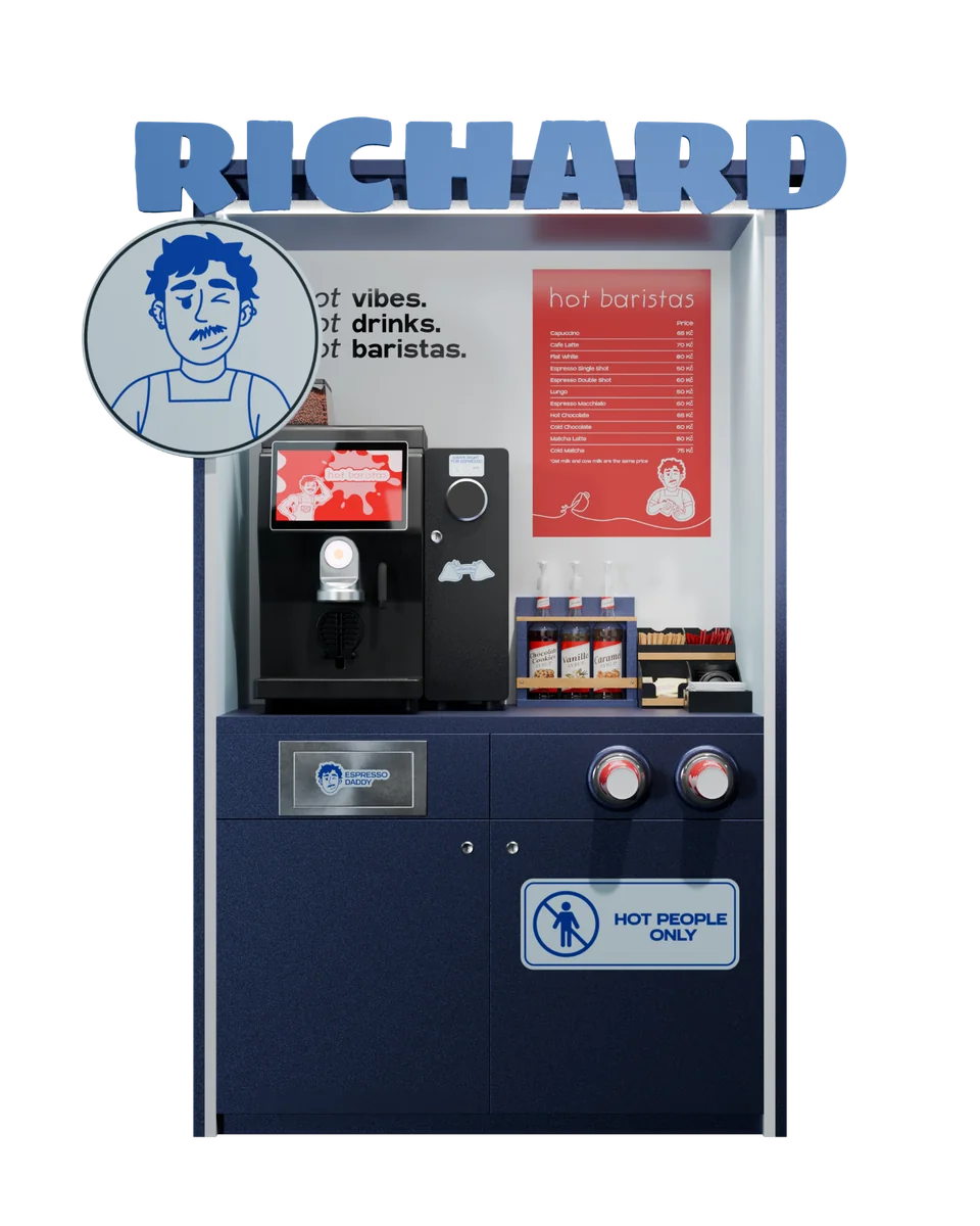 Hot Baristas Richard — premium self-serve coffee station